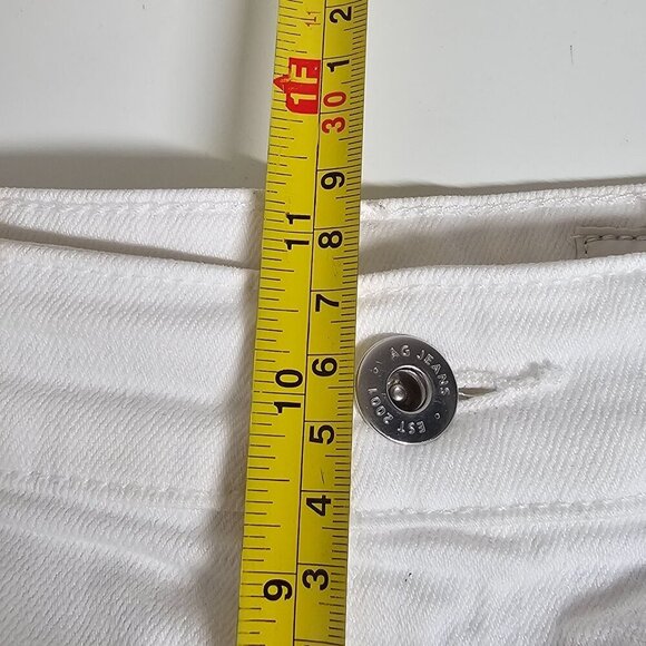 Adriano Goldschmied Hailey Cut Off Ex Boyfriend 3" Inseam Shorts Denim White 30R - Picture 13 of 15